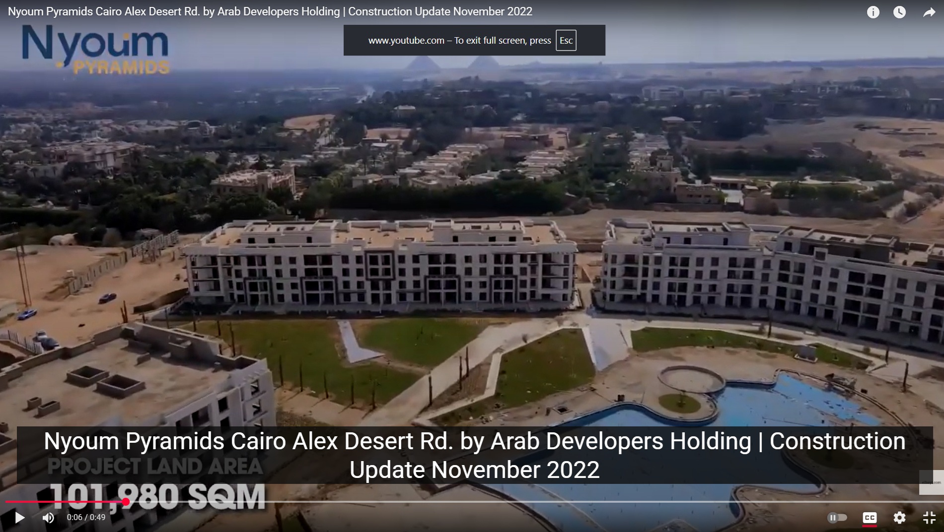 Nyoum Pyramids Cairo Alex Desert Rd. by Arab Developers Holding | Construction Update November 2022