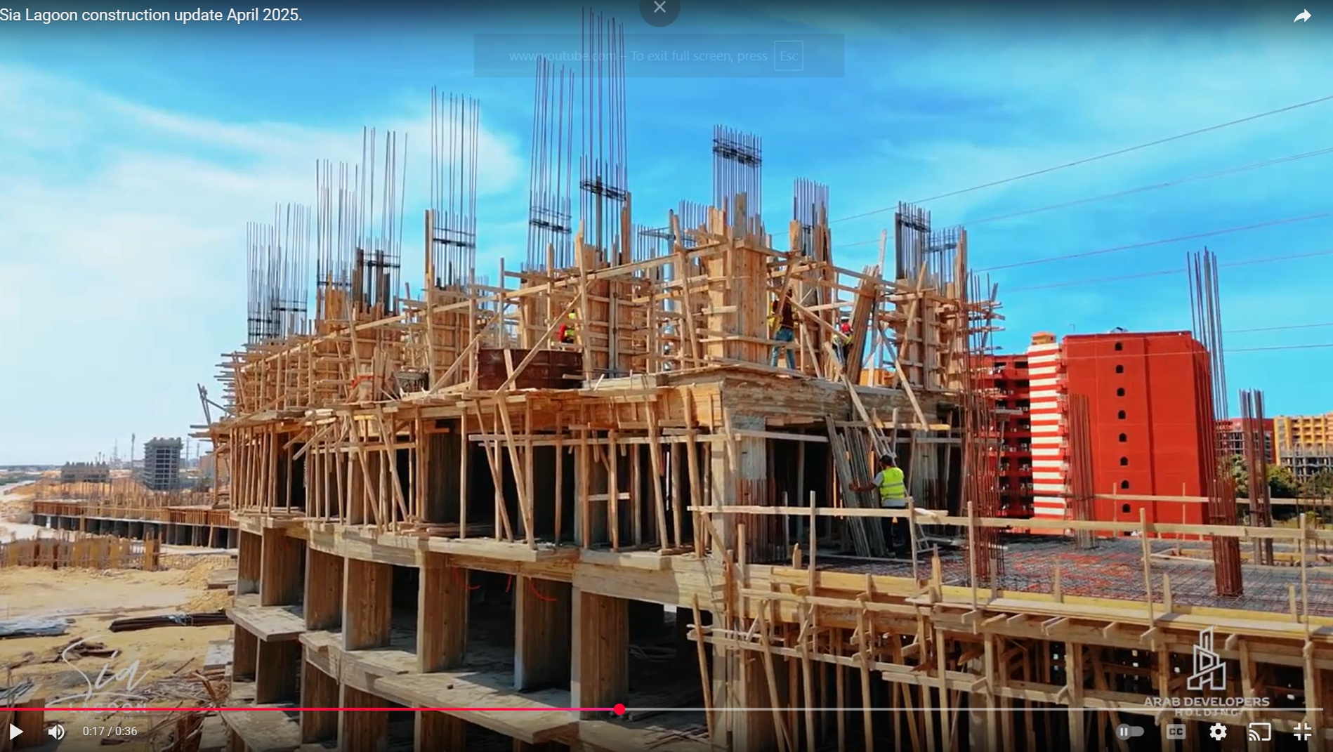 Sia Lagoon construction update April 2025.