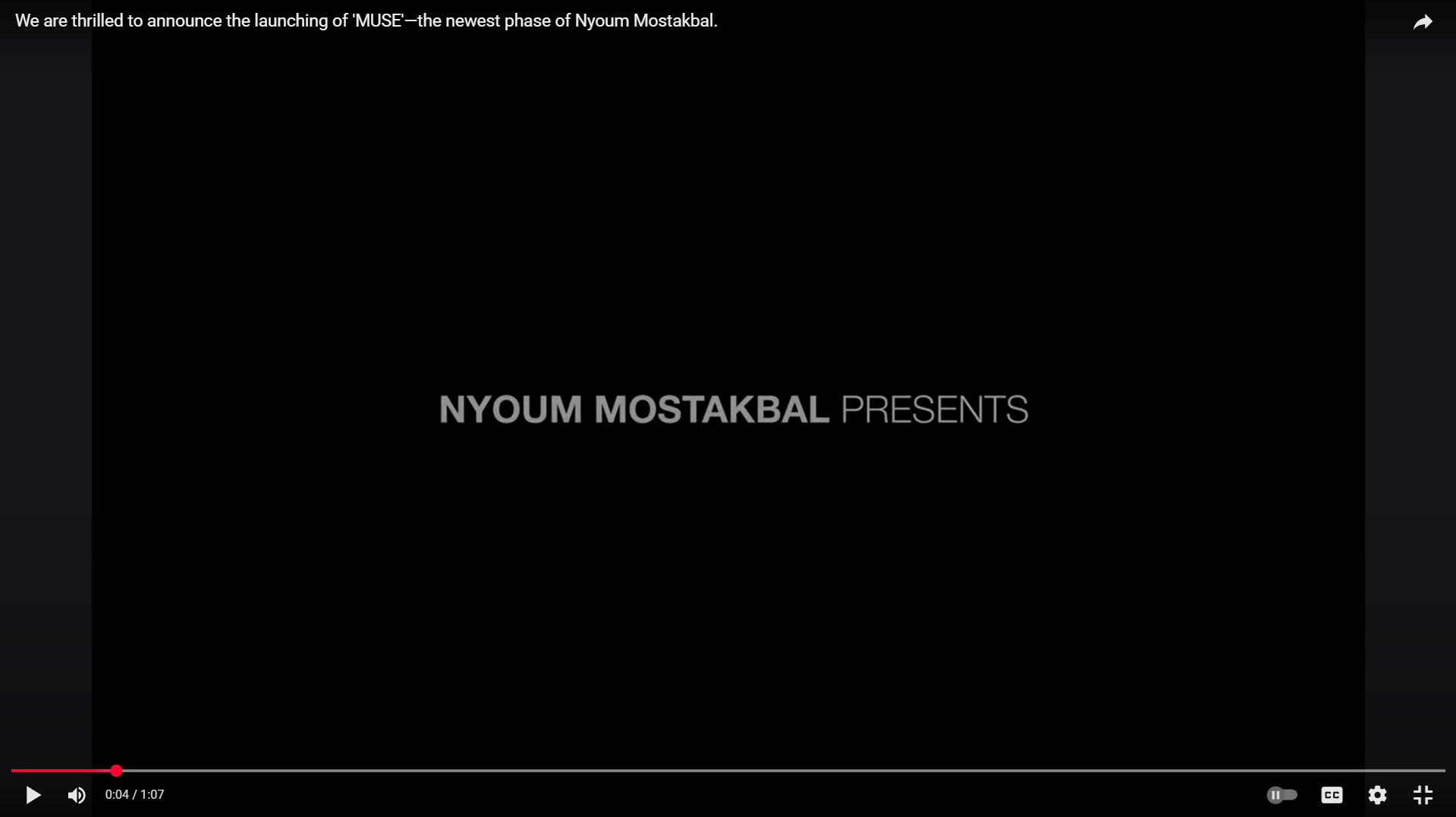 We are thrilled to announce the launching of 'MUSE'—the newest phase of Nyoum Mostakbal.